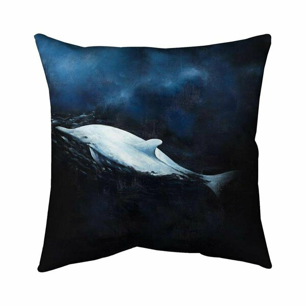 Begin Home Decor 20 x 20 in. Swimming Dolphin-Double Sided Print Indoor Pillow 5541-2020-AN153